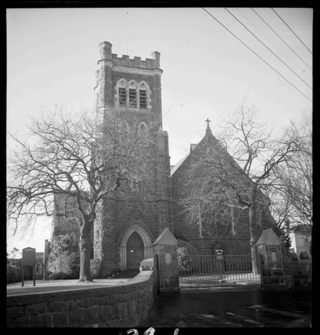 Church. Trinity Church of England. High Street, Kew. Winter, 1949