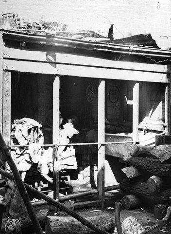 North Melbourne. Wash-house, Erskine Place, c. 1935
