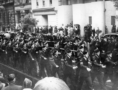 Royal Australian Air Force A.T.C. march through Melbourne, 1942–43