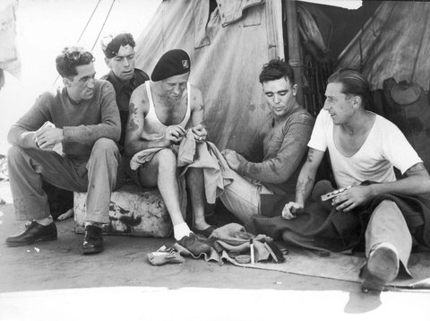 Some of the British soldiers' activities in camp in Melbourne, Australia, 1941–47