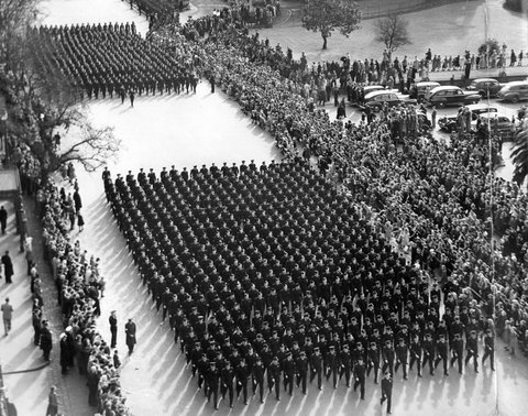 Victory Day march in Melbourne, 1943–49
