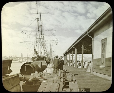 At Victoria Dock. Melbourne, 1875–1938