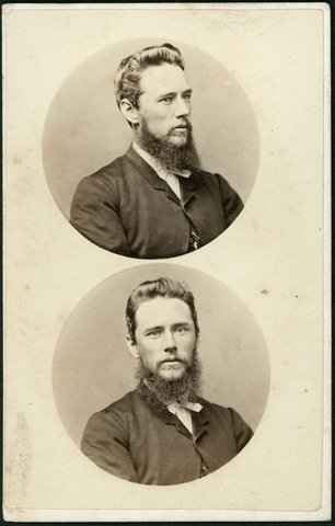 Studio portrait of unidentified man in Melbourne, Victoria, 1865–69
