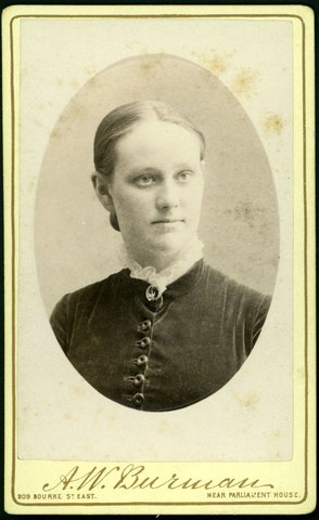 Portrait photographs by Arthur W. Burman, 209 Bourke Street, Melbourne, 1878–88
