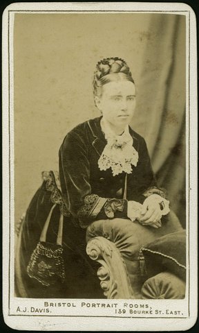 Portrait photographs by A. J. Davis of Bourke Street, Melbourne, Vic, c. 1880