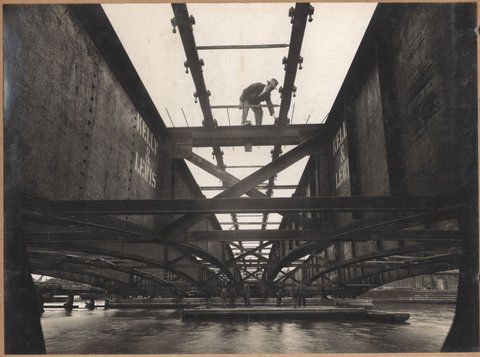 Spencer Street bridge, superstructure, 1929