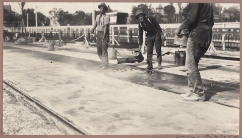 Reconditioning Hawthorn bridge - deck, 1930