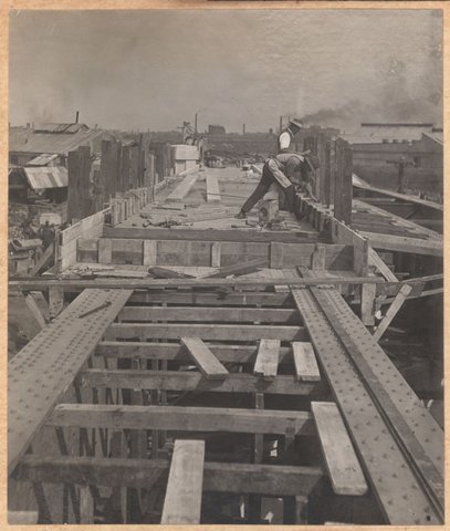 South Kensington to West Footscray. Bridge over Dynon Road. Superstructure (contd), 1927–28