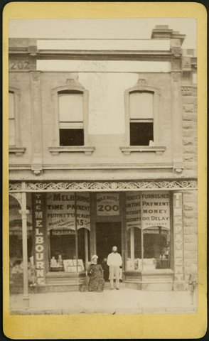 Shopfront at 200 Elizabeth Street, Melbourne, 1875–82