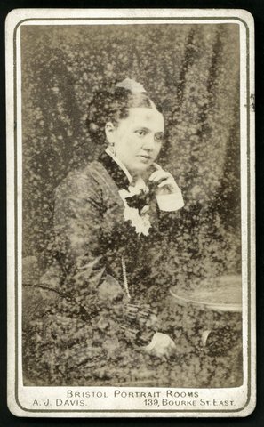 Portrait photographs by A. J. Davis of Bourke Street, Melbourne, Vic, c. 1880