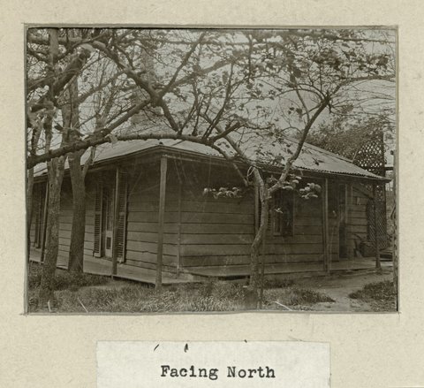 Four views of the Detached Cottage originally part of Governor La Trobe's residence at Jolimont, c. 1937