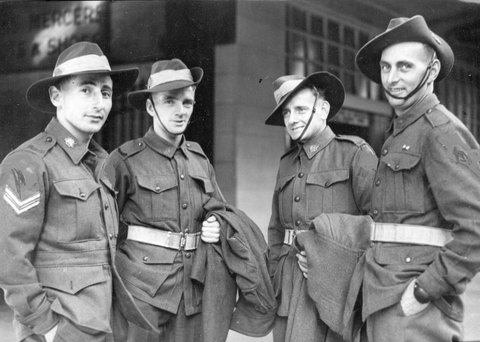Army procession through Melbourne streets, 1944