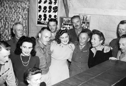 Porter's Mob, guests of British officers at a party at Camp Pell, Melbourne, c. 1944