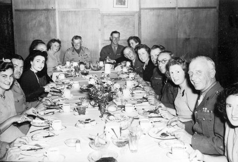 Porter's Mob, guests of British officers at a party at Camp Pell, Melbourne, c. 1944