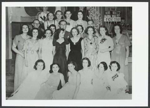 Staff portrait dance at Andelusia Hall Coburg Store No. 21, 1939