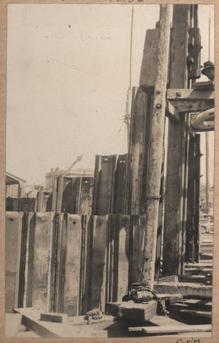 Spencer Street Bridge - north abutment, Melbourne, Vic, 1928