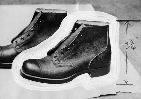 Boots being made for Indian Army at a Melbourne factory, c. 1941