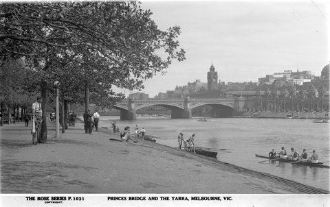 "PRINCES BRIDGE AND THE YARRA, MELBOURNE, VIC.", 1920–54