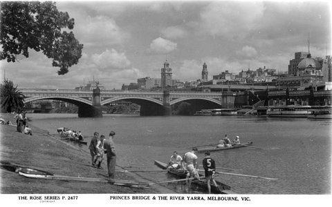 Princes Bridge & The River Yarra, Melbourne, Vic, 1920–54
