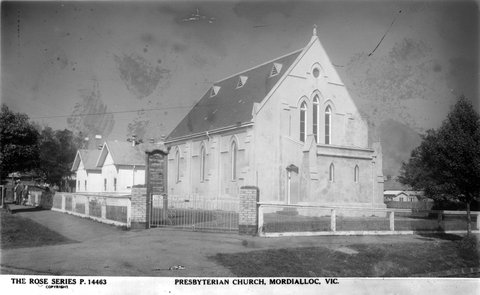 PRESBYTERIAN CHURCH, MORDIALLOC, VIC, 1920–54