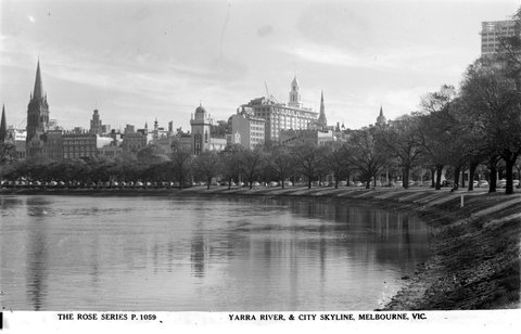 Yarra River, & City Skyline, Melbourne, Vic, 1920–54