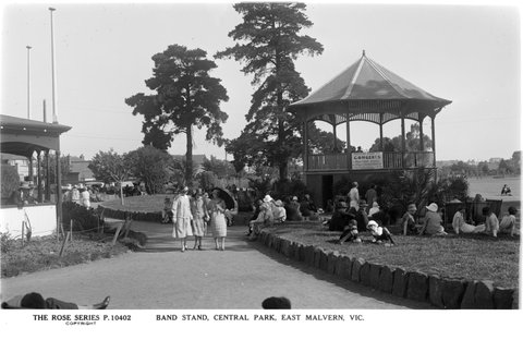 Band Stand, Central Park, East Malvern, Vic, 1920s