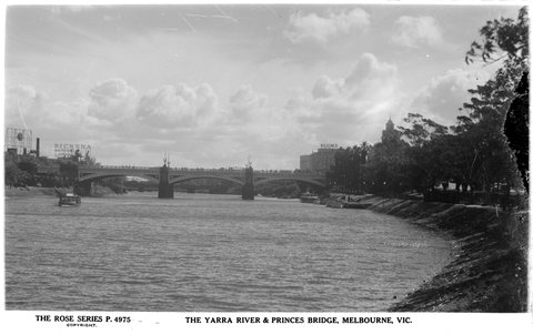 The Yarra River & Princes Bridge, Melbourne, Vic, 1920–54