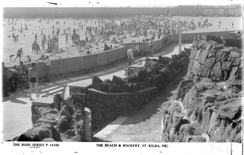 THE BEACH & ROCKERY, ST. KILDA, VIC, 1920–54