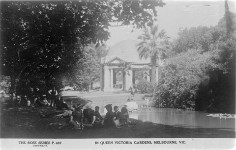 IN THE QUEEN VICTORIA GARDENS, MELBOURNE, VIC, 1920–54