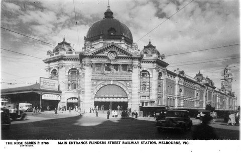 Main Entrance Flinders Street Railway Station, Melbourne, Vic, 1920–54