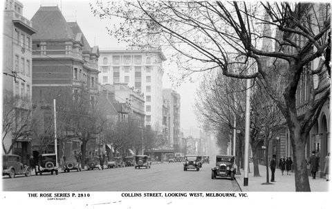 Collins Street, Looking West, Melbourne, Vic, 1920–54