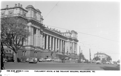 PARLIAMENT HOUSE & THE TREASURY BUILDING, MELBOURNE, VIC, 1920–54