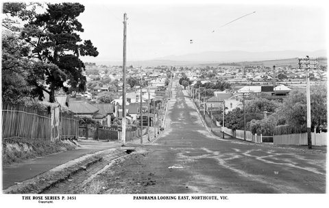 Panorama Looking East, Northcote, Vic, 1920–54