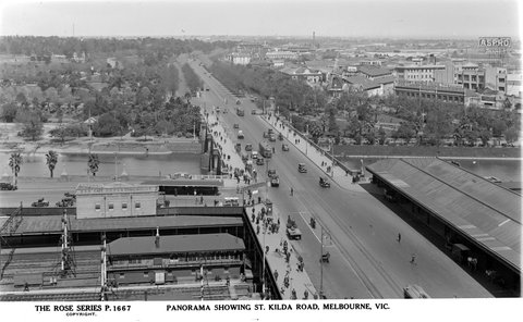 Panorama Showing St. Kilda Road, Melbourne, Vic, 1927