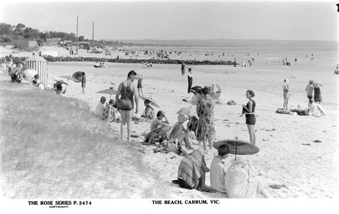 The Beach, Carrum, Vic, 1920–54
