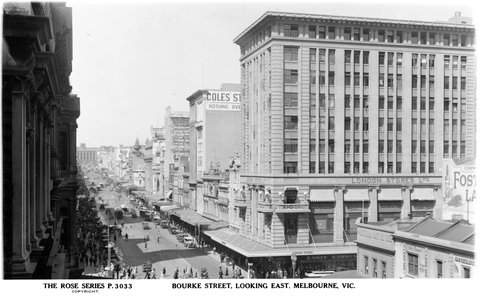 Bourke Street, Looking East, Melbourne, Vic, 1920–54