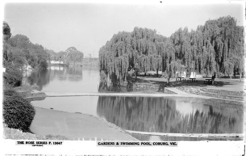 GARDENS & SWIMMING POOL, COBURG, VIC, 1920–54