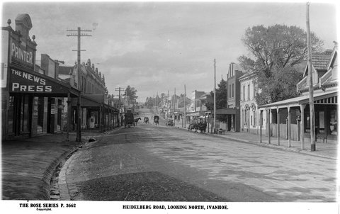 Heidelberg Road, Looking North, Ivanhoe, 1920–54