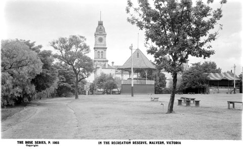 In The Recreation Reserve, Malvern, Victoria, 1920–54