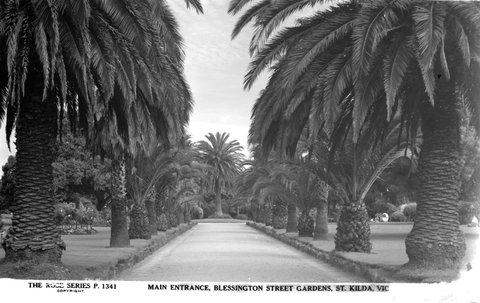 Main Entrance, Blessington Street Gardens, St. Kilda, Vic, 1920–54