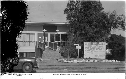 MODEL COTTAGES, ASPENDALE, VIC, 1920–54