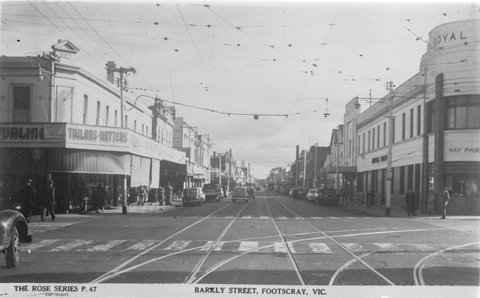 "Barkly Street Footscray, Vic.", 1920–54