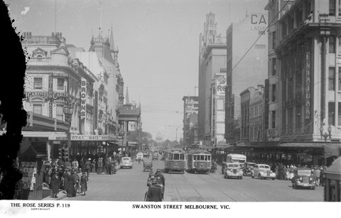Swanston Street Melbourne, Vic, 1920–54