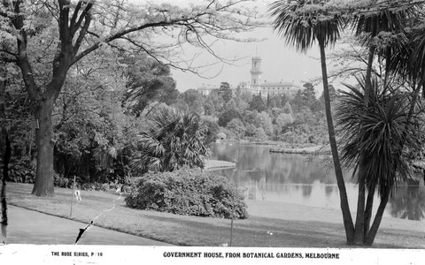 Government House, From Botanical Gardens, Melbourne, 1920–54