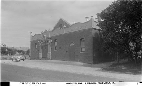 Atheneum I.E. Athenaeum Hall & Library, Doncaster, Vic, 1920–54