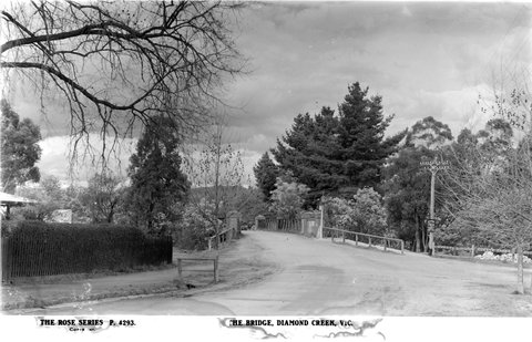 The bridge, Diamond Creek, Vic, 1920–54