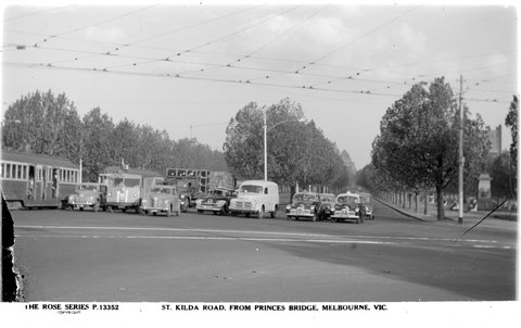 ST. KILDA ROAD FROM PRINCES BRIDGE, MELBOURNE, VIC, 1920–54