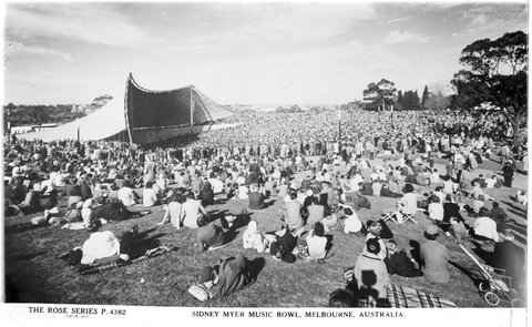 SIDNEY MYER MUSIC BOWL, MELBOURNE, VIC, 1920–54