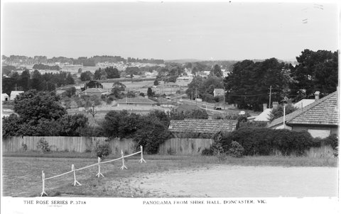 PANORAMA FROM SHIRE HALL, DONCASTER, VIC, 1920–54