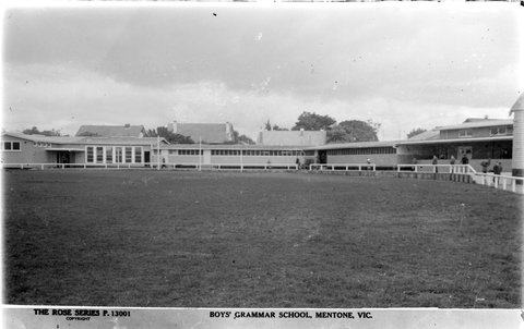 BOY'S GRAMMAR SCHOOL, MENTONE, VIC, 1920–54